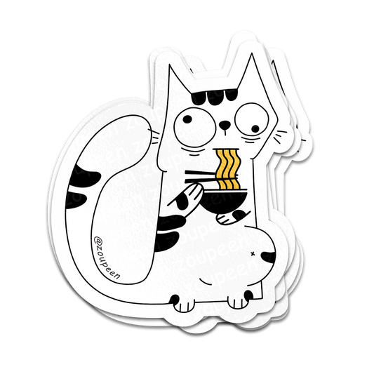 Noodleholic Kitty Sticker