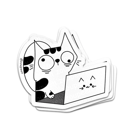 Cyber Kitty Sticker