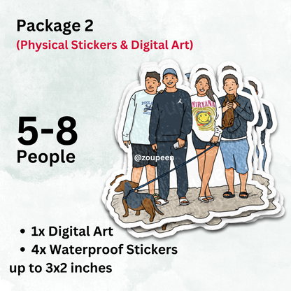 Custom Stickers: Hand-Drawn Originals