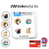 CVV Anti-Theft Stickers: Cat Set