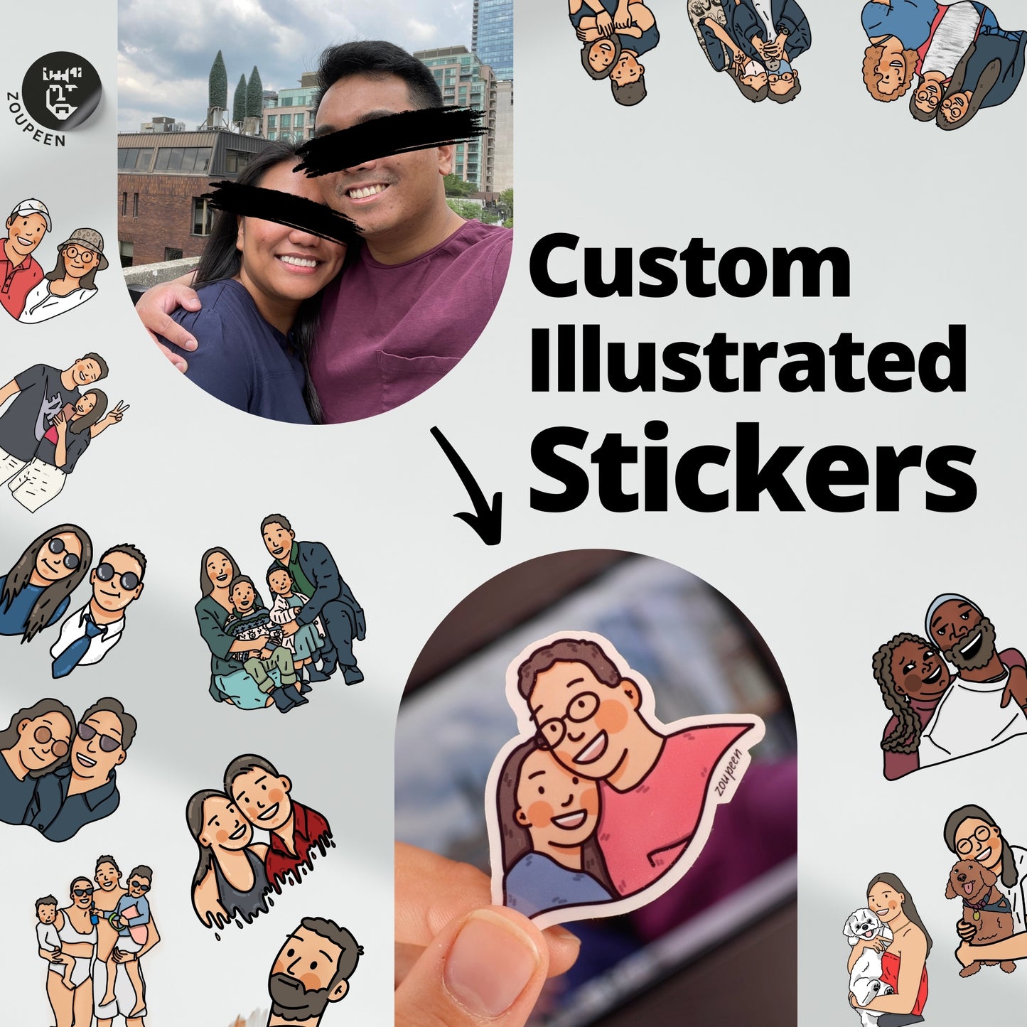 Custom Stickers: Hand-Drawn Originals