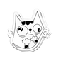 Nervous Kitty Sticker