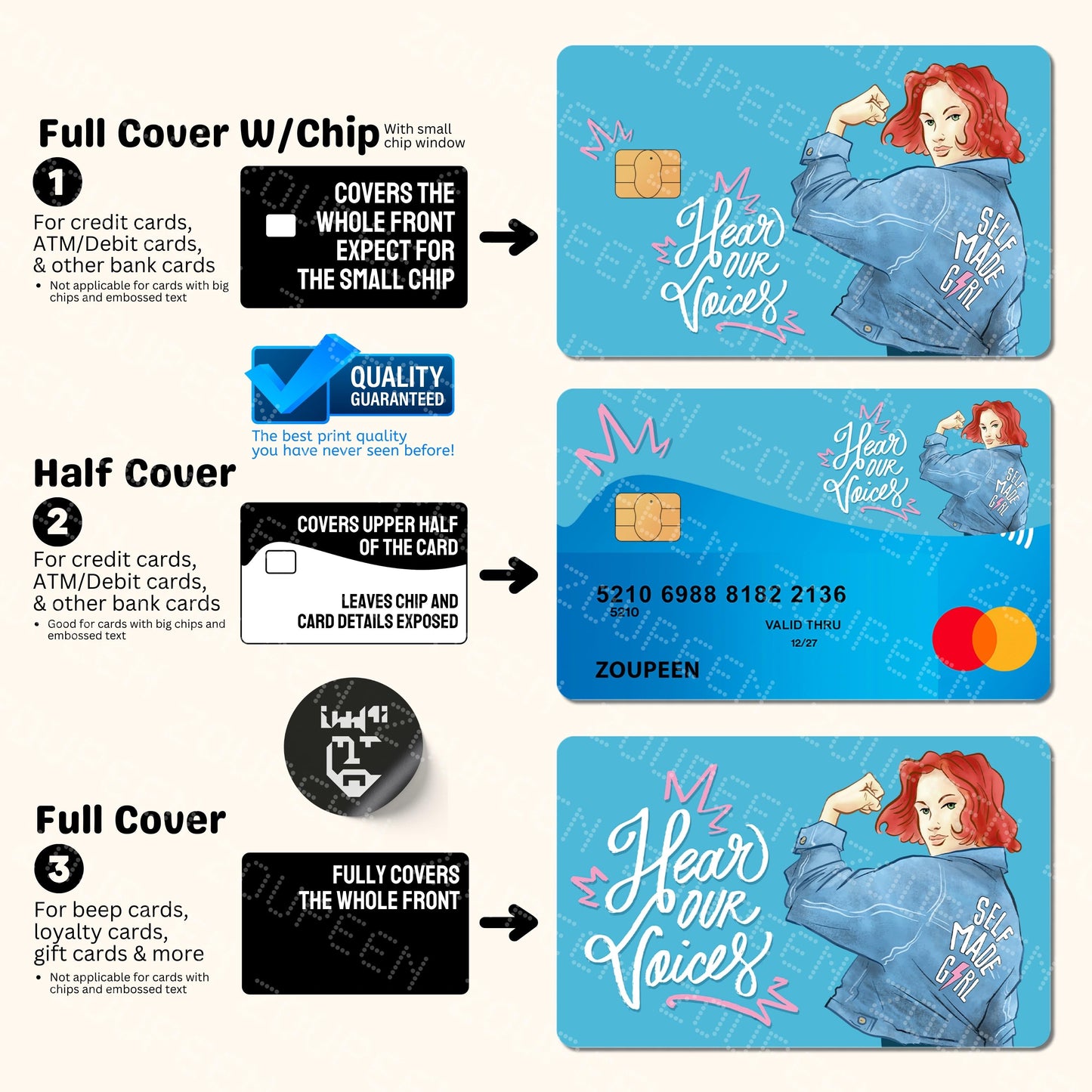 Bank Card Stickers: Credit Cards, ATM Cards, &amp; More