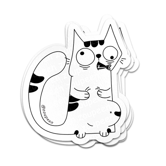 Hungry Whiskers Sticker