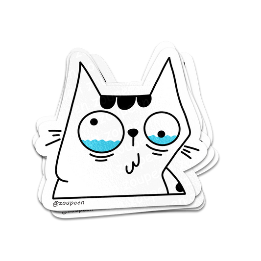 Teary Kitty Sticker