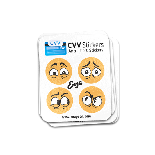 CVV Anti-Theft Stickers: Eye Set