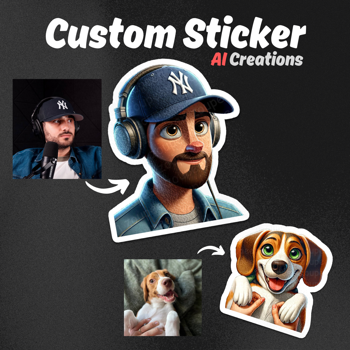 Custom Stickers: AI Creations