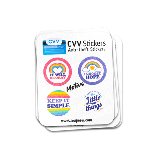 CVV Anti-Theft Stickers: Motive Set