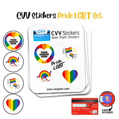 CVV Anti-Theft Stickers: Pride LGBT Set