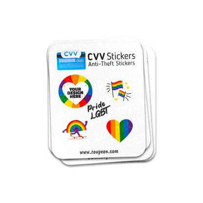 CVV Anti-Theft Stickers: Pride LGBT Set