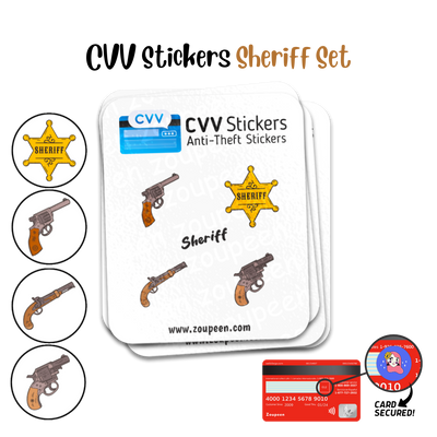 CVV Anti-Theft Stickers: Sheriff Set