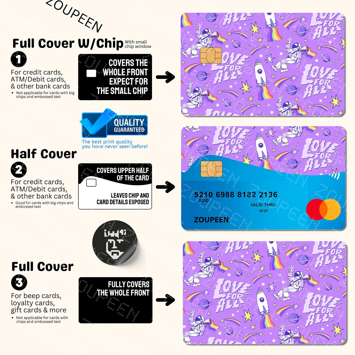 Bank Card Stickers: Credit Cards, ATM Cards, &amp; More