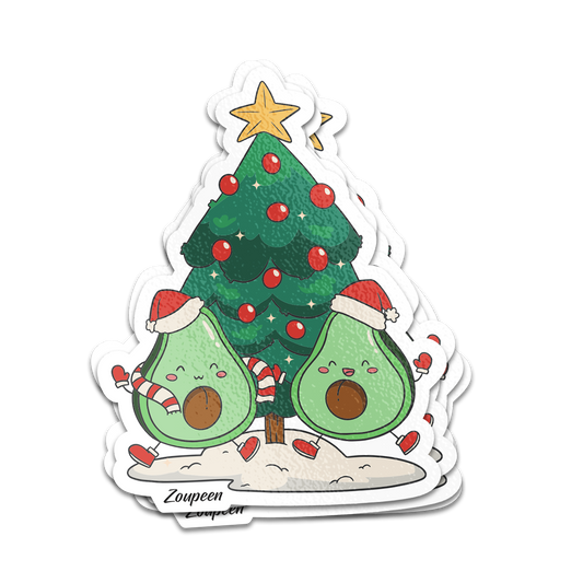 Christmas Avocados Sticker