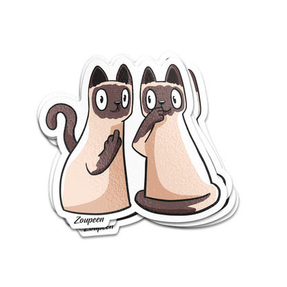 Siamese Cats Sticker