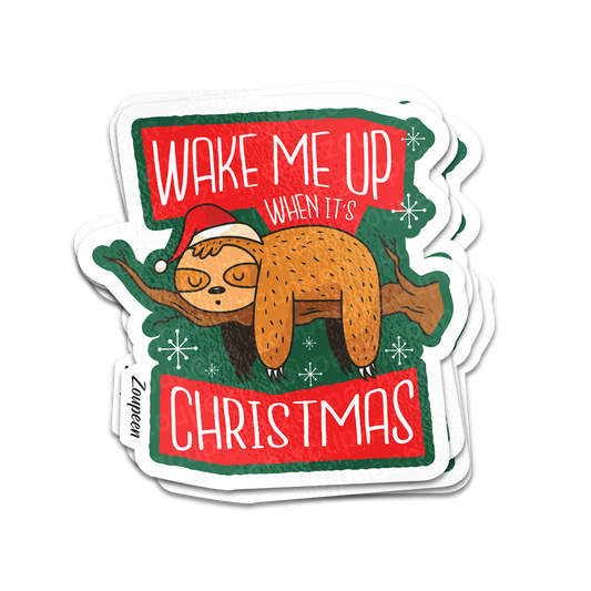 Christmas Sloth Sticker