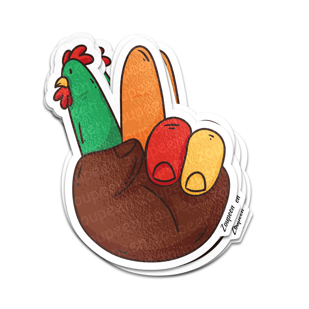 Turkey Hand Sticker