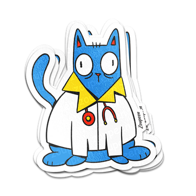 Doctor Cat Sticker