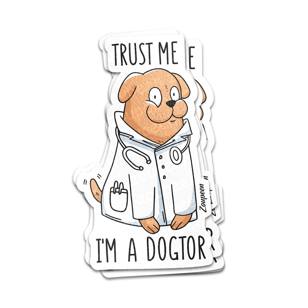 Doctor Dog Sticker