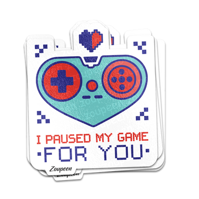 Game Pause Love Sticker