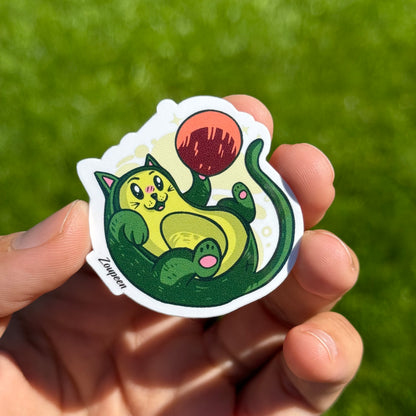 Avocado Cat Sticker