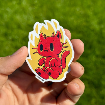 Baby Devil Cat Sticker