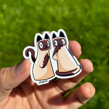 Siamese Cats Sticker