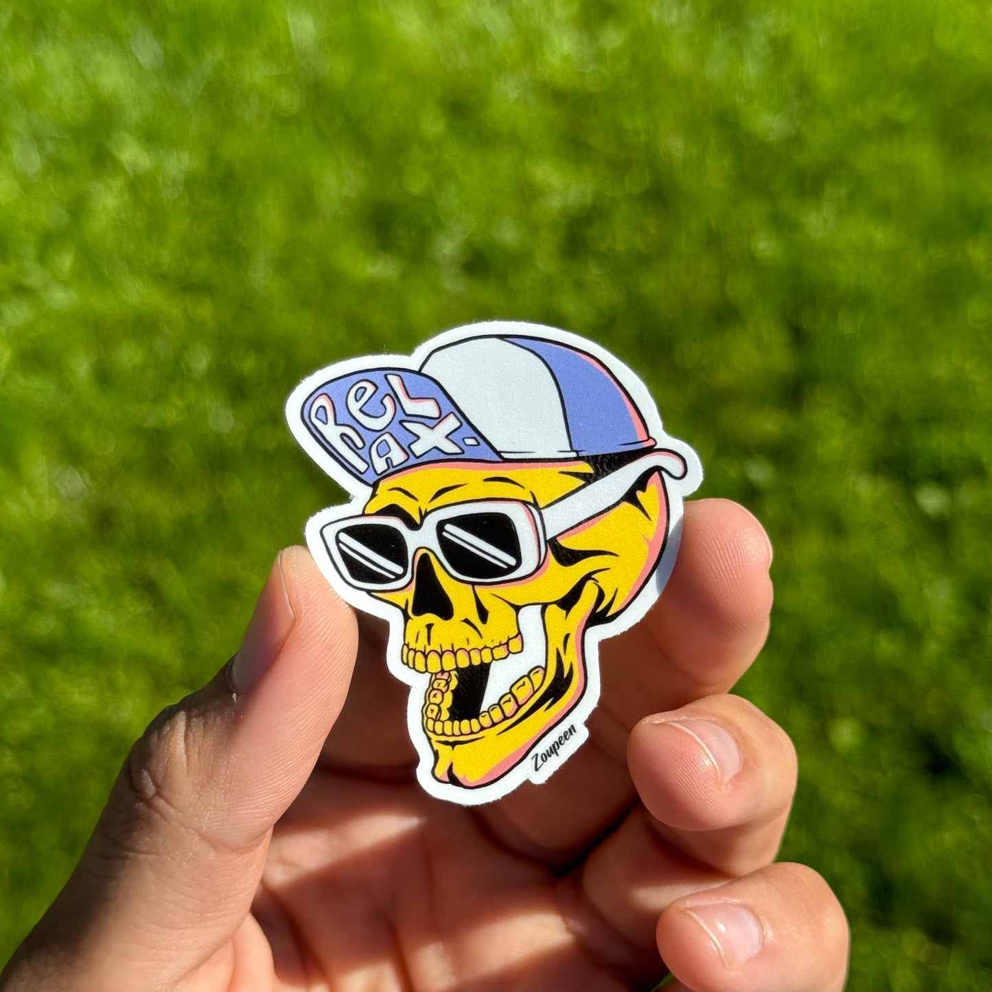 Chill Skull Sticker