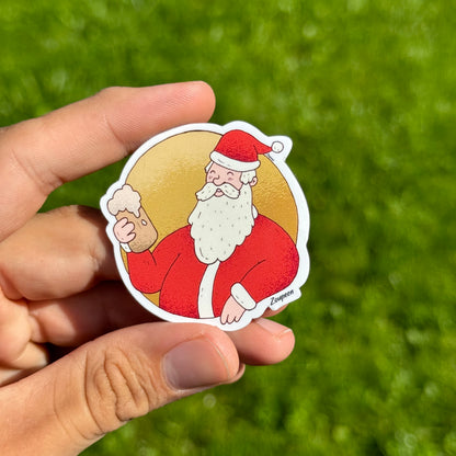 Cheers Santa Sticker