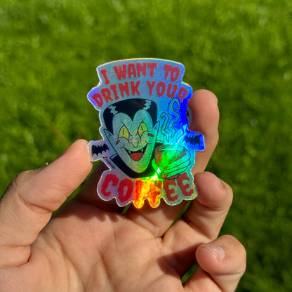 Coffee Vampire Sticker