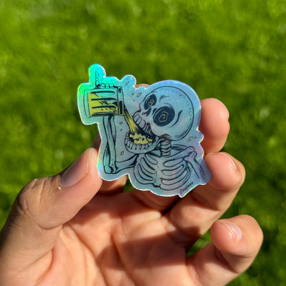 Tipsy Skeleton Sticker