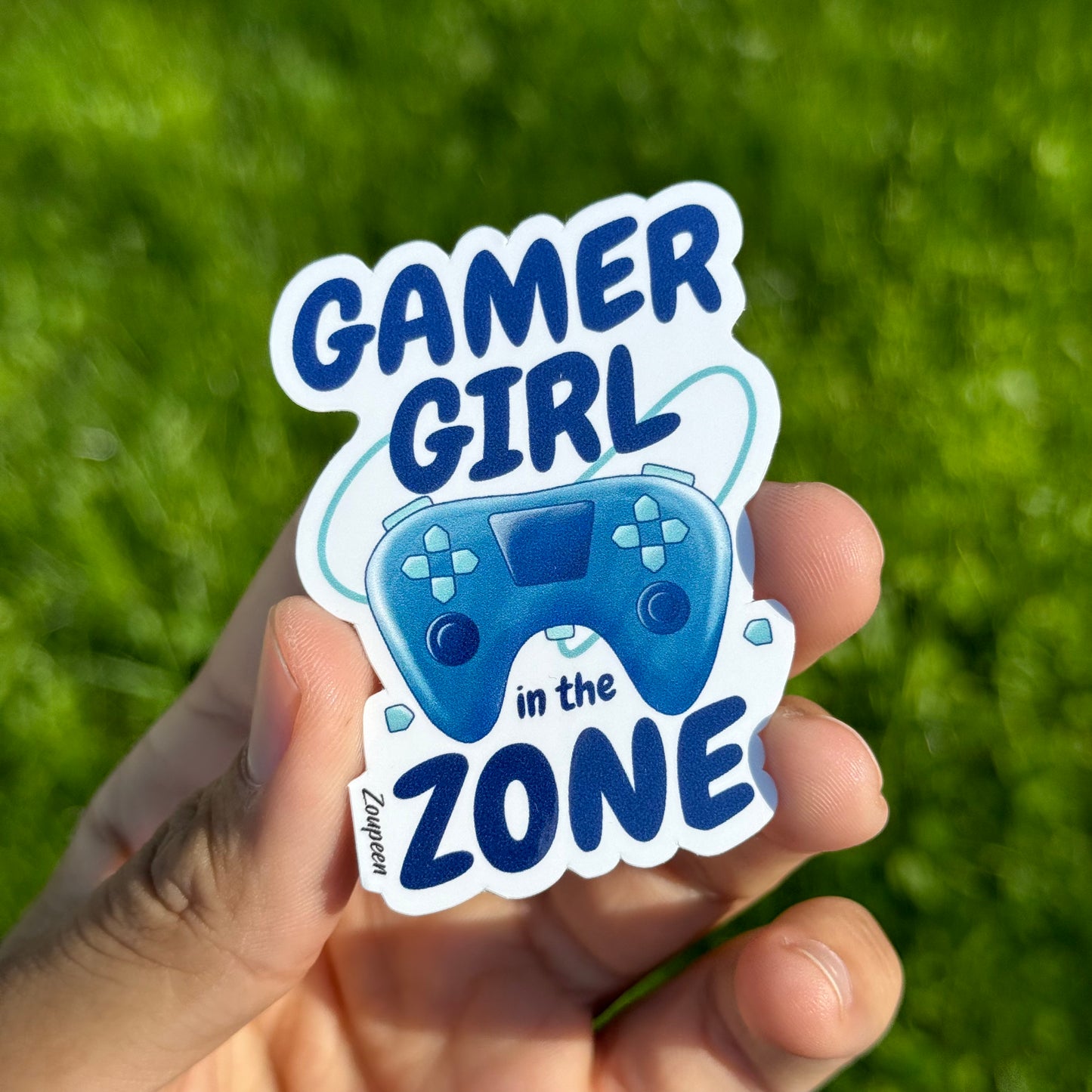 Gamer Girl in the Zone Sticker