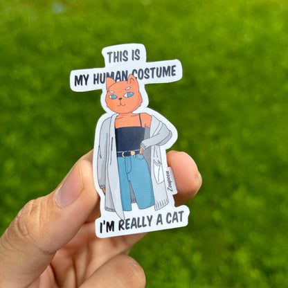 Undercover Cat Sticker