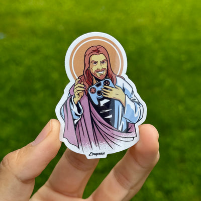 Gamer Jesus Sticker