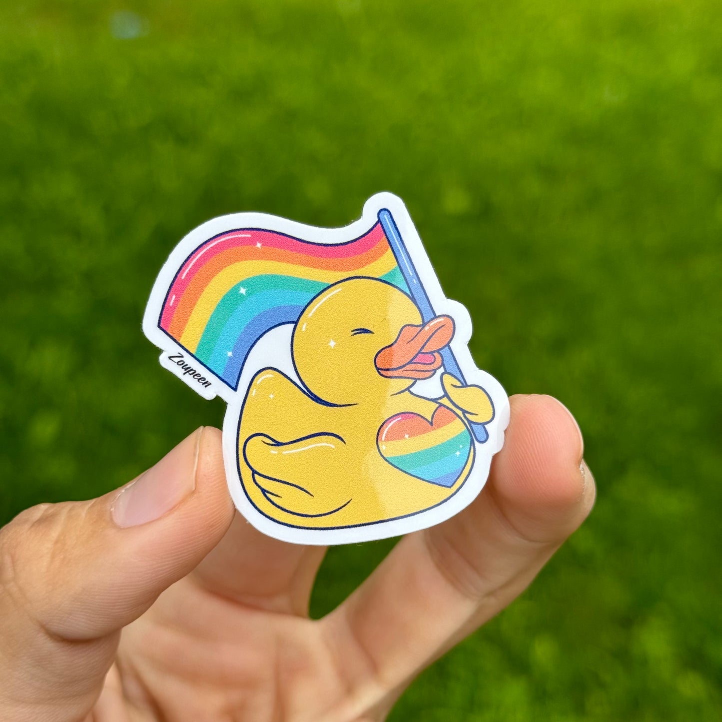 Pride Duck Sticker