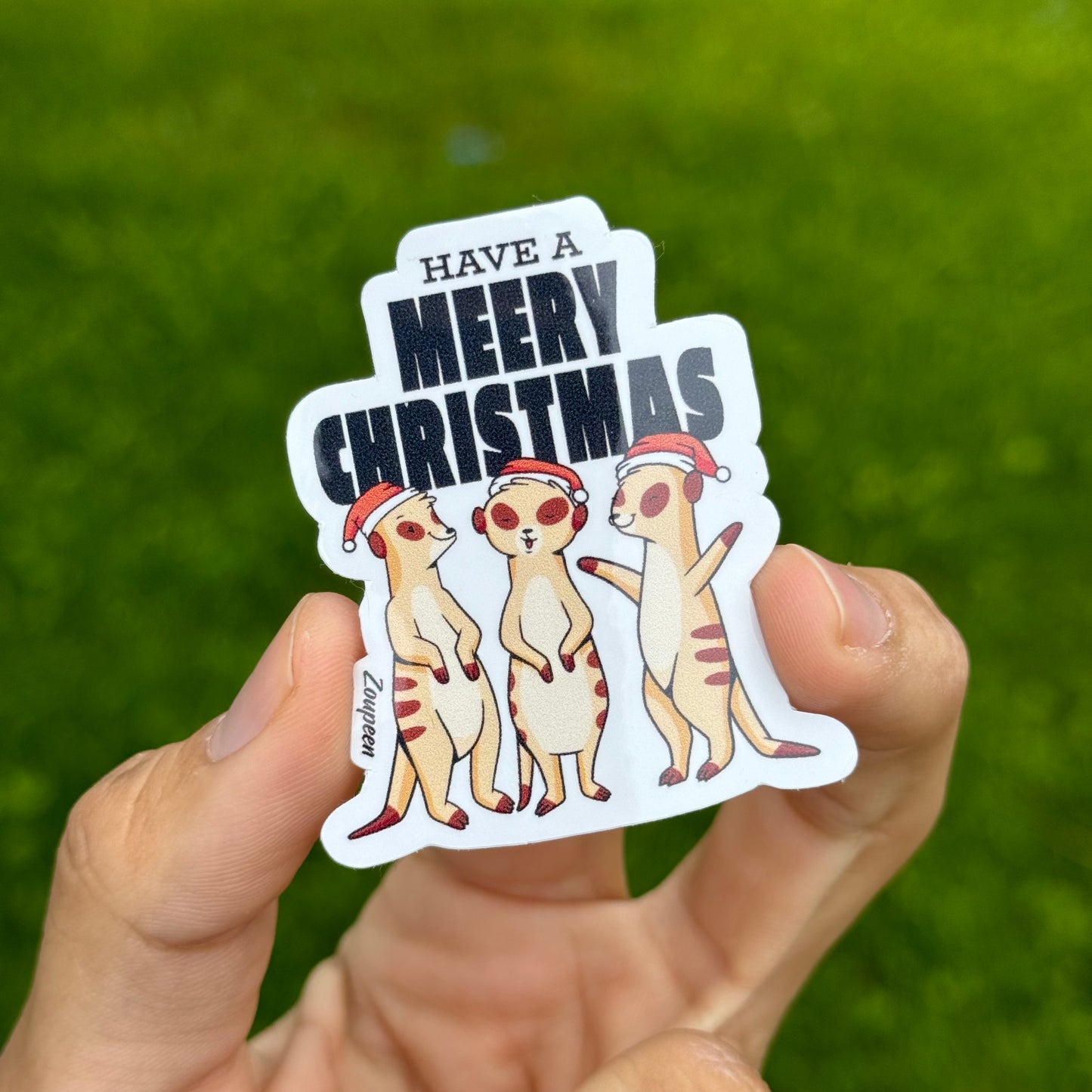 Meerkat Christmas Cheer Sticker