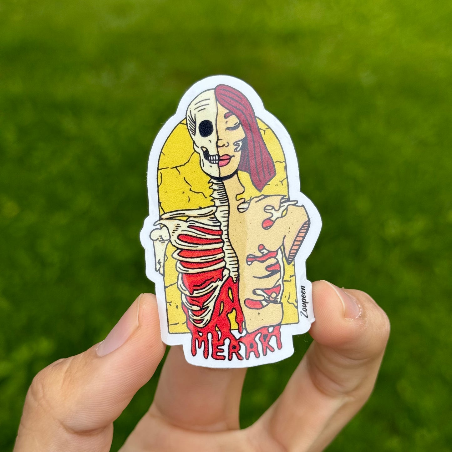 Meraki Skeleton Art Sticker