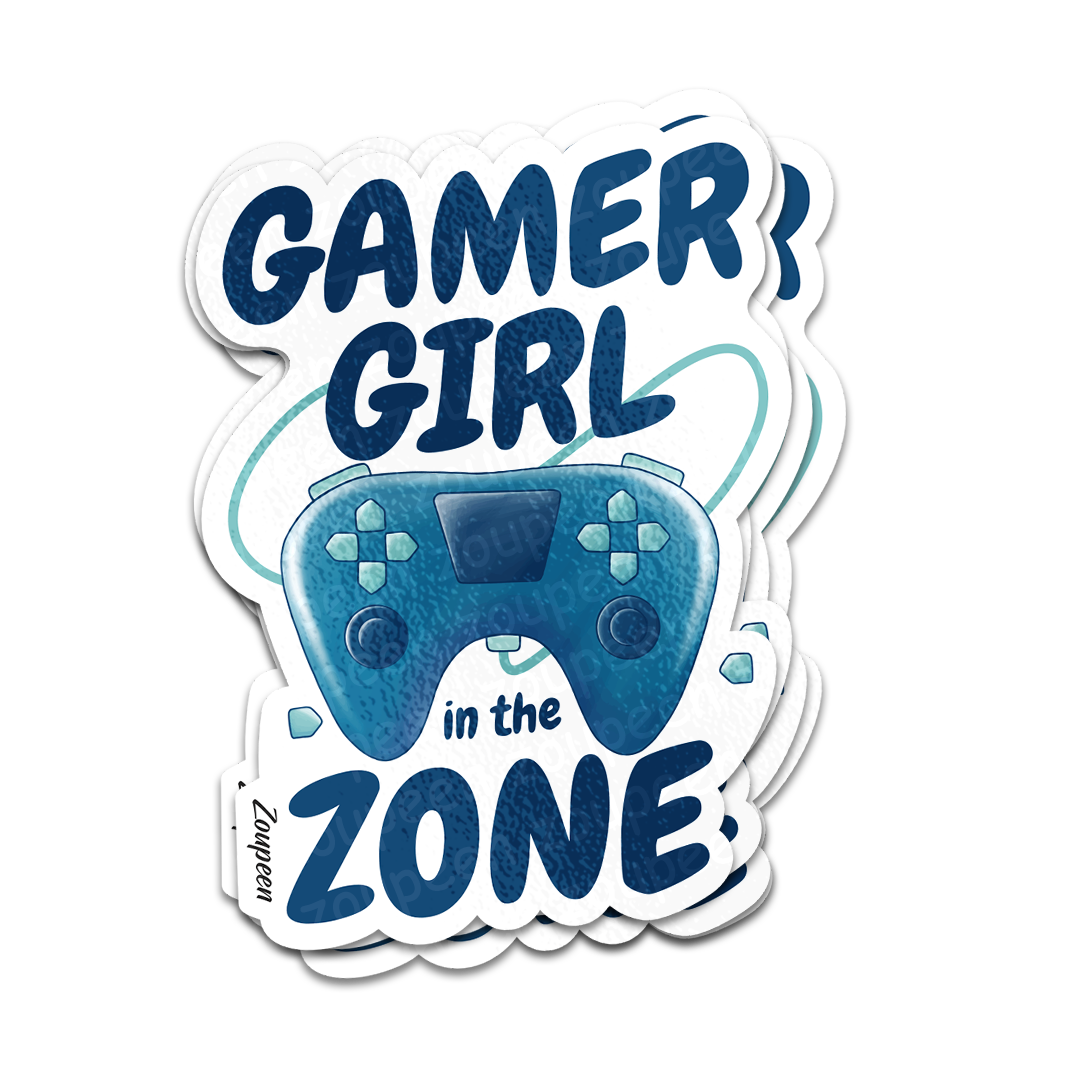 Gamer Girl in the Zone Sticker