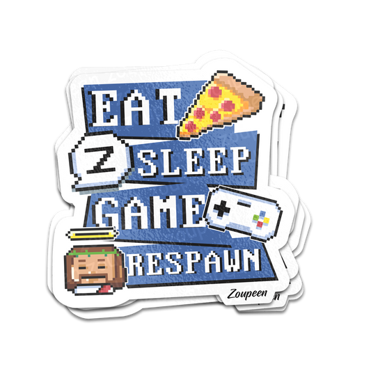 Eat, Sleep, Game, Respawn Sticker