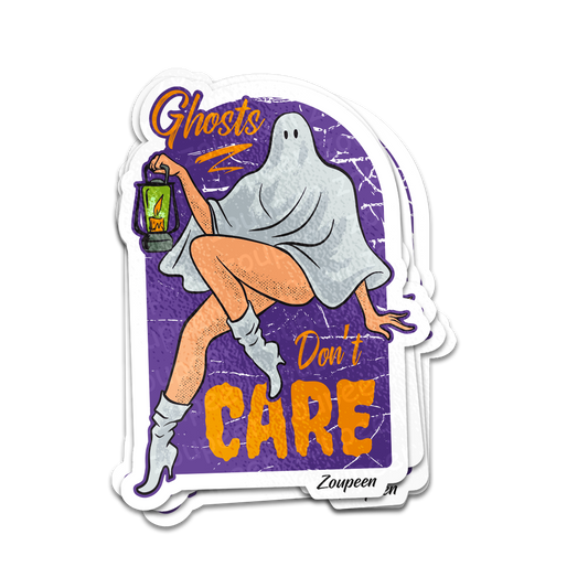 Carefree Ghost Sticker