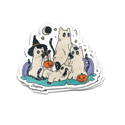 Spooky Cats Sticker