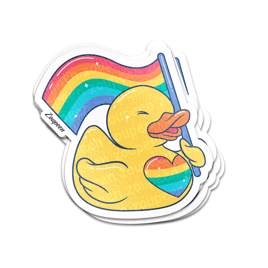 Pride Duck Sticker