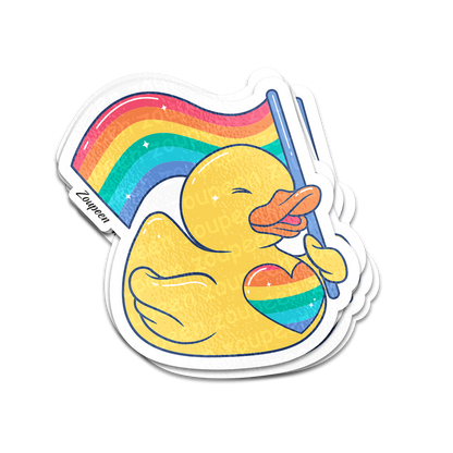 Pride Duck Sticker