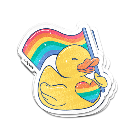 Pride Duck Sticker