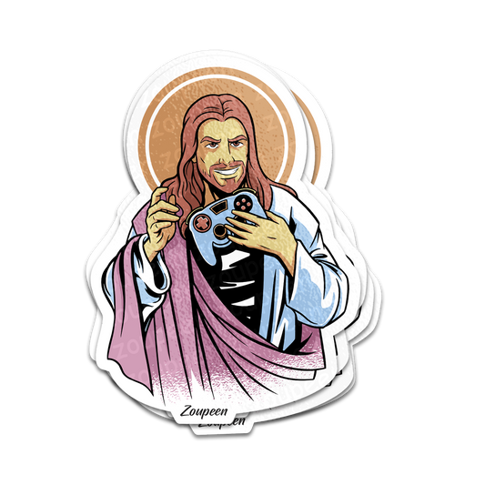 Gamer Jesus Sticker