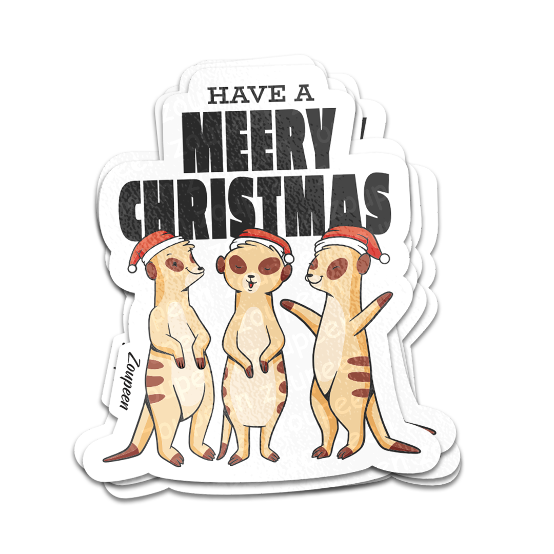 Meerkat Christmas Cheer Sticker