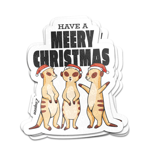 Meerkat Christmas Cheer Sticker