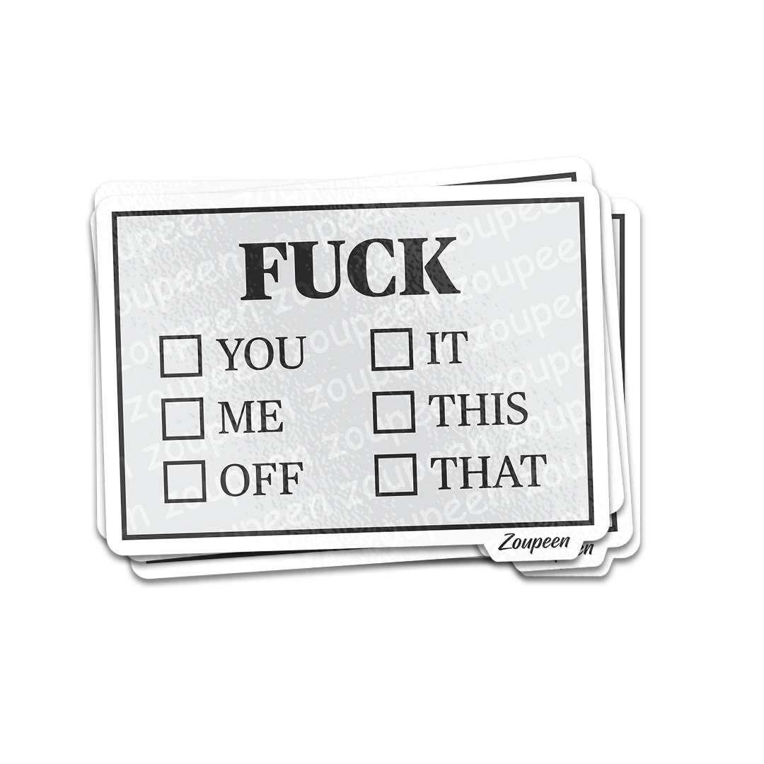 Pick Your Profanity Sticker