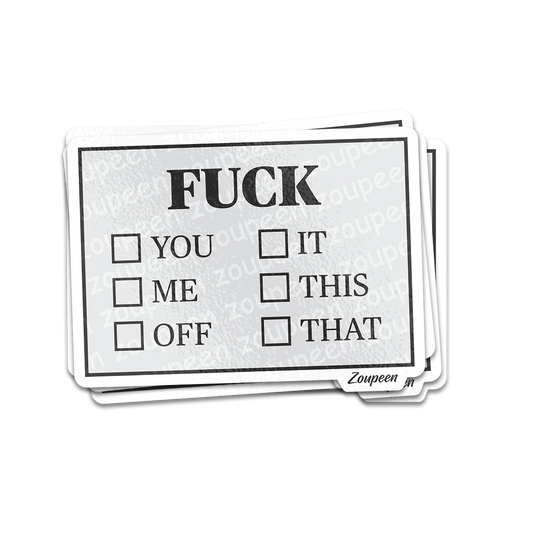 Pick Your Profanity Sticker