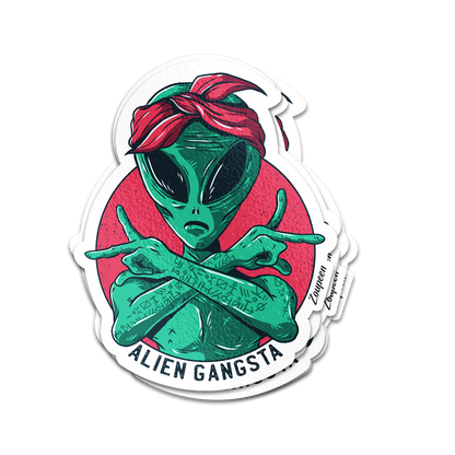 Alien Gangsta Sticker