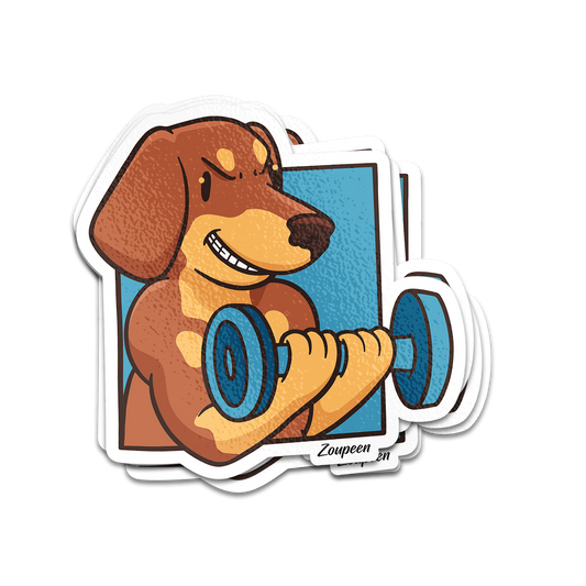 Fit Dog Sticker